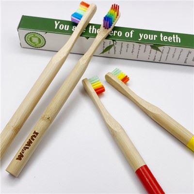 Биоразградива бамбусова четкица за зубе са приватним логотипом
