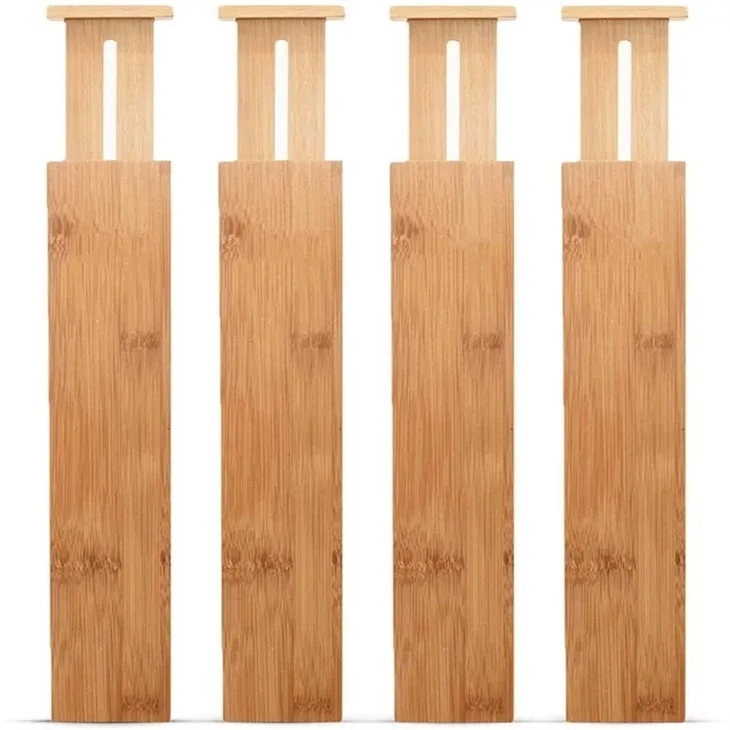 Natural Bamboo Splitter Diy Drawer Storage